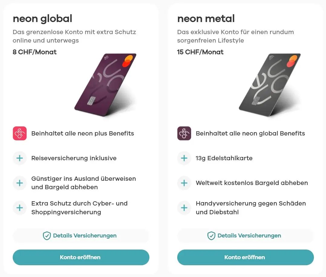 Neon Global und Neon Metal