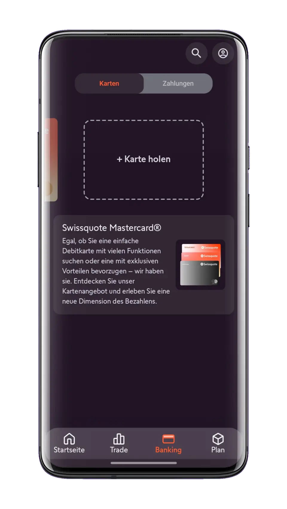Swissquote Debit Mastercard bestellen Swissquote Debit Mastercard bestellen