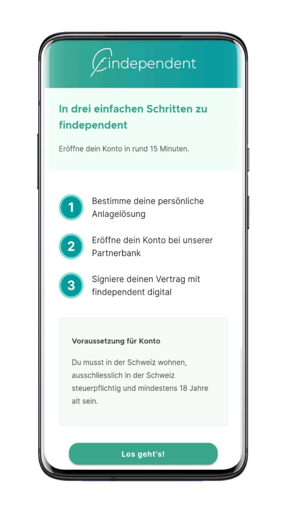 findependent Erfahrungen Kontoeröffnung